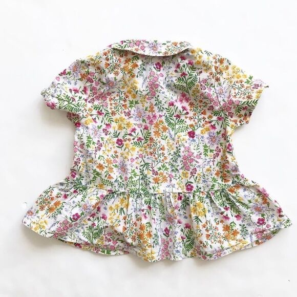 Old Navy floral print peplum button blouse EUC 5T - Picture 4 of 4